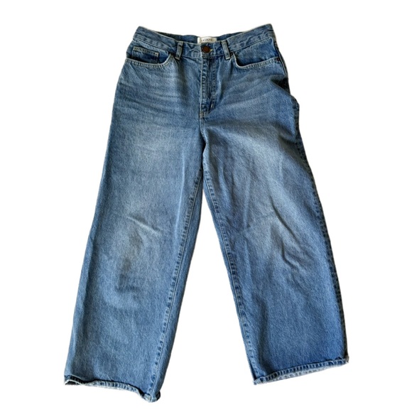 La Ligne Denim - La Ligne Izzie High Rise Cropped Wide-Leg Jean